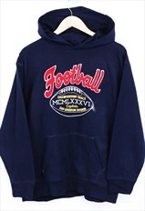Vintage Football Championship Hoodie Navy With Graphic 90s 