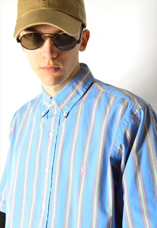 VINTAGE 90S COLOURFUL STRIPED RALPH LAUREN SHIRT