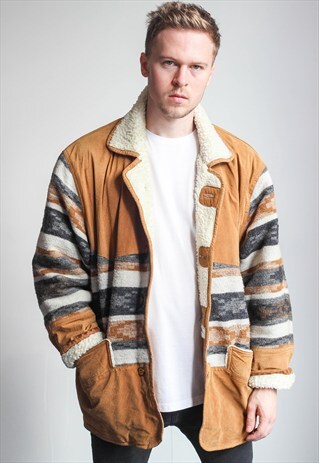 VINTAGE AZTEC FESTIVAL SHERPA JACKET
