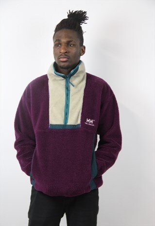VINTAGE HELLY HANSEN FLEECE HALF ZIP UP JUMPER