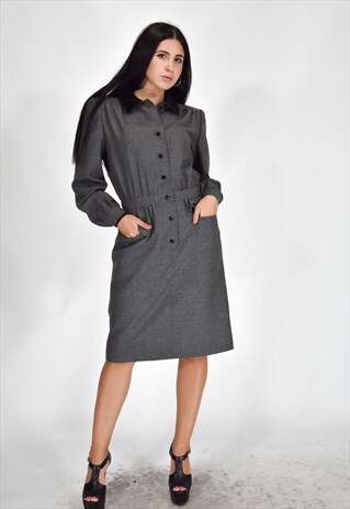 VALENTINO VINTAGE EVENING DRESS GREY