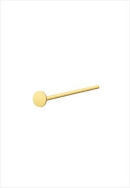 Circle Sterling Silver Gold Plated Nose Stud