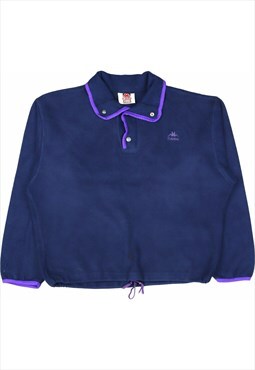 Vintage 90's Kappa Sweatshirt Spellout Quarter Button