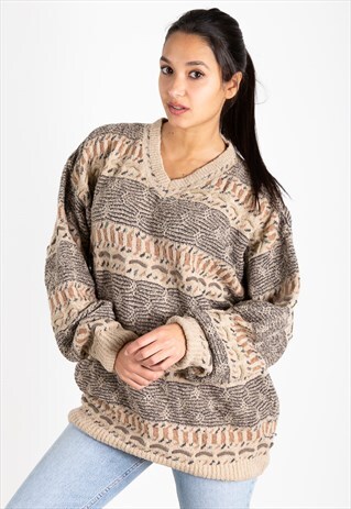 VINTAGE 80S COOGI STYLE KNITTED JUMPER / S0062