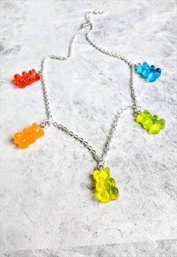 Gummy Bear Candy Style Festival Necklace