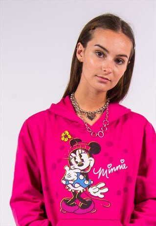 VINTAGE 90'S DISNEY MINNIE MOUSE HOODIE SWEATSHIRT