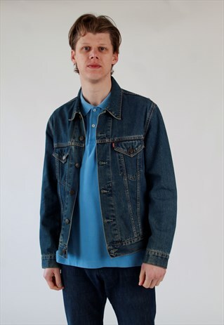 VINTAGE LEVI'S BLUE STONEWASH RED TAB TRUCKER JACKET LEVI
