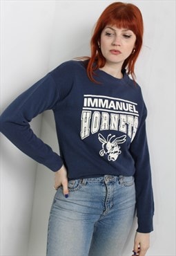 Vintage USA College Sweatshirt Blue