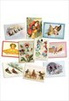 Victorian Christmas Xmas Greeting Cards 10 Pack Weird Funny