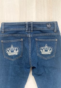 Y2K Rhinestone Low Rise Jeans