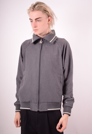PUMA MENS VINTAGE TRACKSUIT TOP JACKET MEDIUM GREY 90S