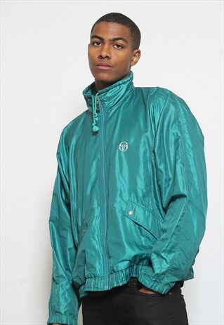 VINTAGE SERGIO TACCHINI LOGO TRACK JACKET BLUE