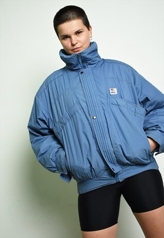VINTAGE 80'S RETRO ELHO PUFFER SHELL BOMBER JACKET