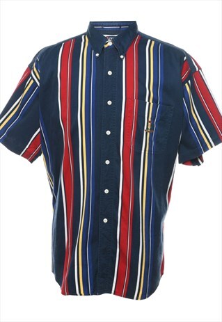 Vintage Chaps Striped Multi-Colour Shirt - L