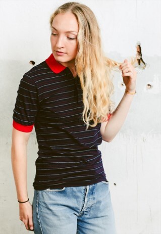VINTAGE 80S ELLESSE STRIPED POLO SHIRT