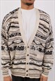 VINTAGE MEN'S BRANDINI COOGI STYLE MULTICOLOUR CARDIGAN