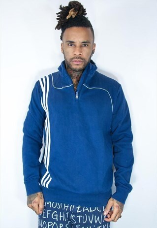 ADIDAS EMBROIDED 1/4 ZIP SWEATSHIRT