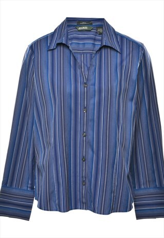 BEYOND RETRO VINTAGE EDDIE BAUER STRIPED SHIRT - L