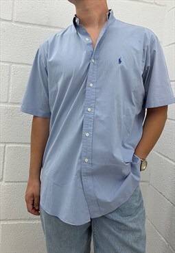 Vintage Blue Ralph Lauren Short Sleeve Shirt