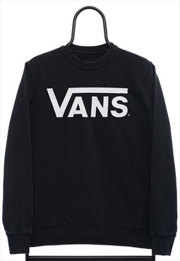 Retro Vans Spellout Black Sweatshirt Mens