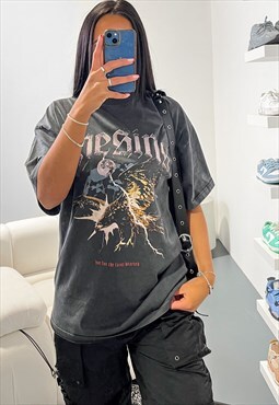 Vintage Eagle Tee - Washed Black