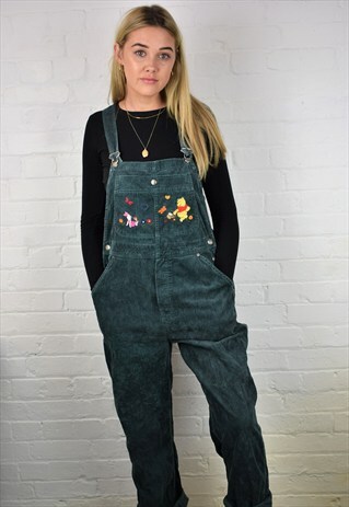 VINTAGE 90'S DISNEY WINNIE THE POOH CORDUROY DUNGAREES