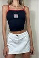 VINTAGE Y2K CALVIN KLEIN DENIM MINI SKIRT LOW RISE GRUNGE