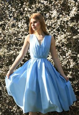 Midi length cotton dress