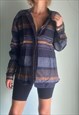 Vintage Collarless Pattern Shirt