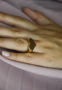 Chunky Gold Heart Ring