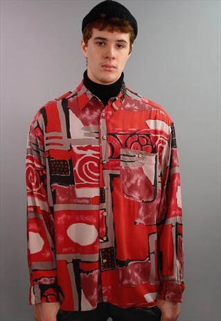 VINTAGE 90'S LONG SLEEVES PRINTED SHIRT