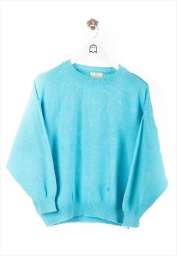 Vintage  Etienne Aigner  Sweater Logo Stick Turquoise