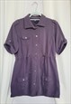 90S MINIMALIST PURPLE BUTTONS DOWN SPORTS JERSEY MINI DRESS