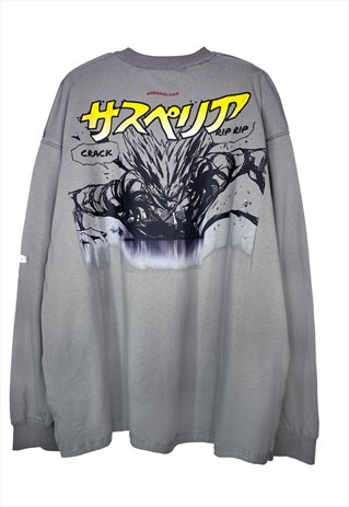 GAME OVER SLOGAN TEE LONG KAWAII KOREAN NARUTO T-SHIRT