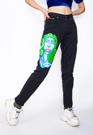 REWORKED CALVIN KLEIN VALERIE DENIM JEANS BY ESTERE