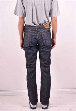 LEVI'S 531 WOMENS VINTAGE JEANS W30 L29 NAVY BLUE 90'S