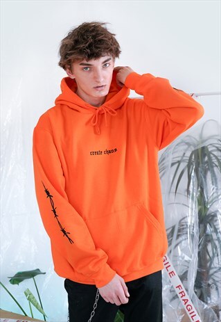 CREATE CHAOS EMBROIDERED HOODIE