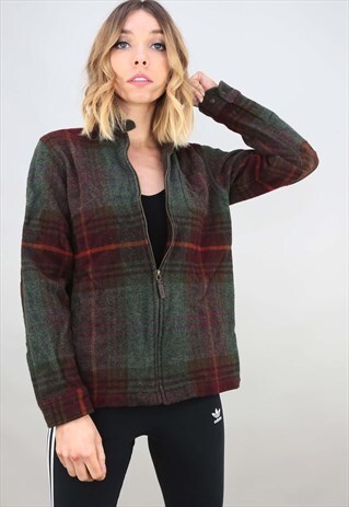 VINTAGE POLO RALPH LAUREN LAMBSWOOL CHECK JACKET