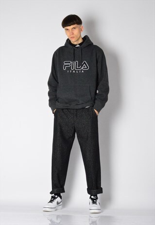 VINTAGE 90S GREY FILA HOODIE