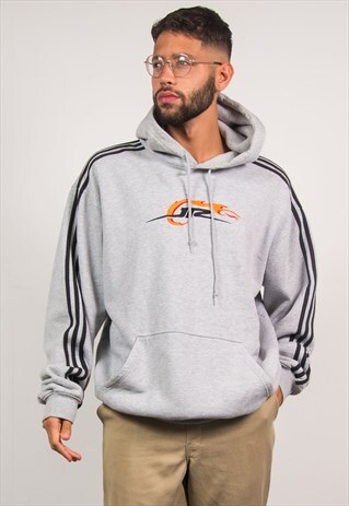 ADIDAS HOODIE HOODED SWEATSHIRT FLAME GRAPHIC