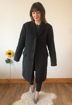 Vintage 90s Black Overcoat