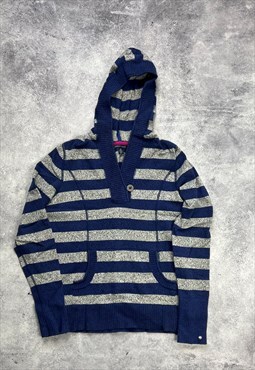 Tommy Hilfiger vintage womens striped hoodie 