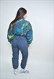 80S ONE PIECE SKI SUIT, RETRO SNOWSUIT SMALL SIZE WINTER 