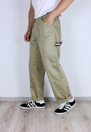 TOMMY HILFIGER JEANS PANTS BIG LOGO