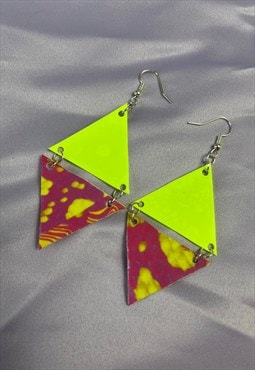 Party, gift, handmade sequin earrings and fabric earrings 