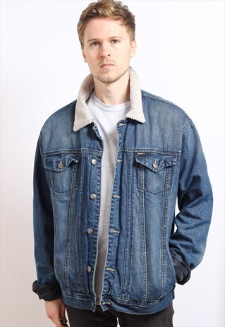 VINTAGE FLEECE LINED DENIM JACKET