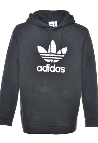 BEYOND RETRO VINTAGE ADIDAS PRINTED HOODIE - L