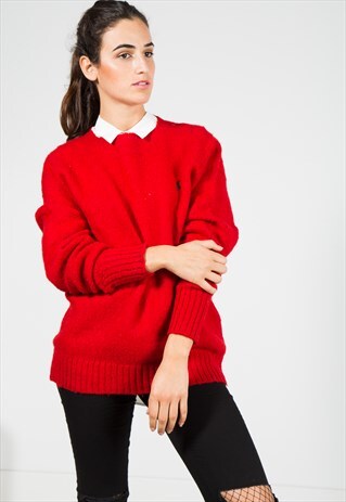 VINTAGE 80S POLO RALPH LAUREN KNIT JUMPER / S0027
