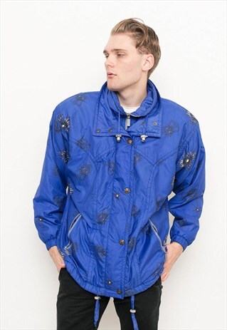 BLUE WINDBREAKER JACKET