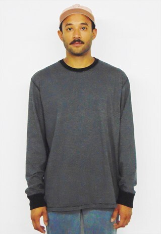 90S SKATER CLASSIC THIN STRIPE LONG SLEEVE TEE SHIRT XL